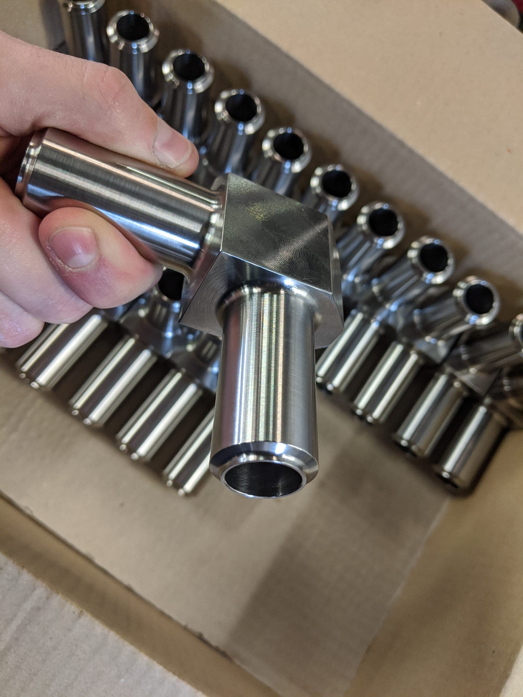 Bore detail of an Inconel 625 tee